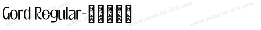 Gord Regular字体转换
